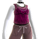 Black Mesh Top and Necklaces