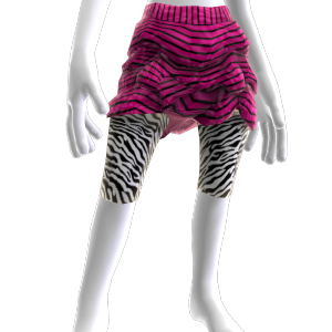 Pinkfarbener Ballonrock und Leggings