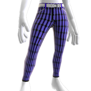 Schmale Karohose mit Gürtel